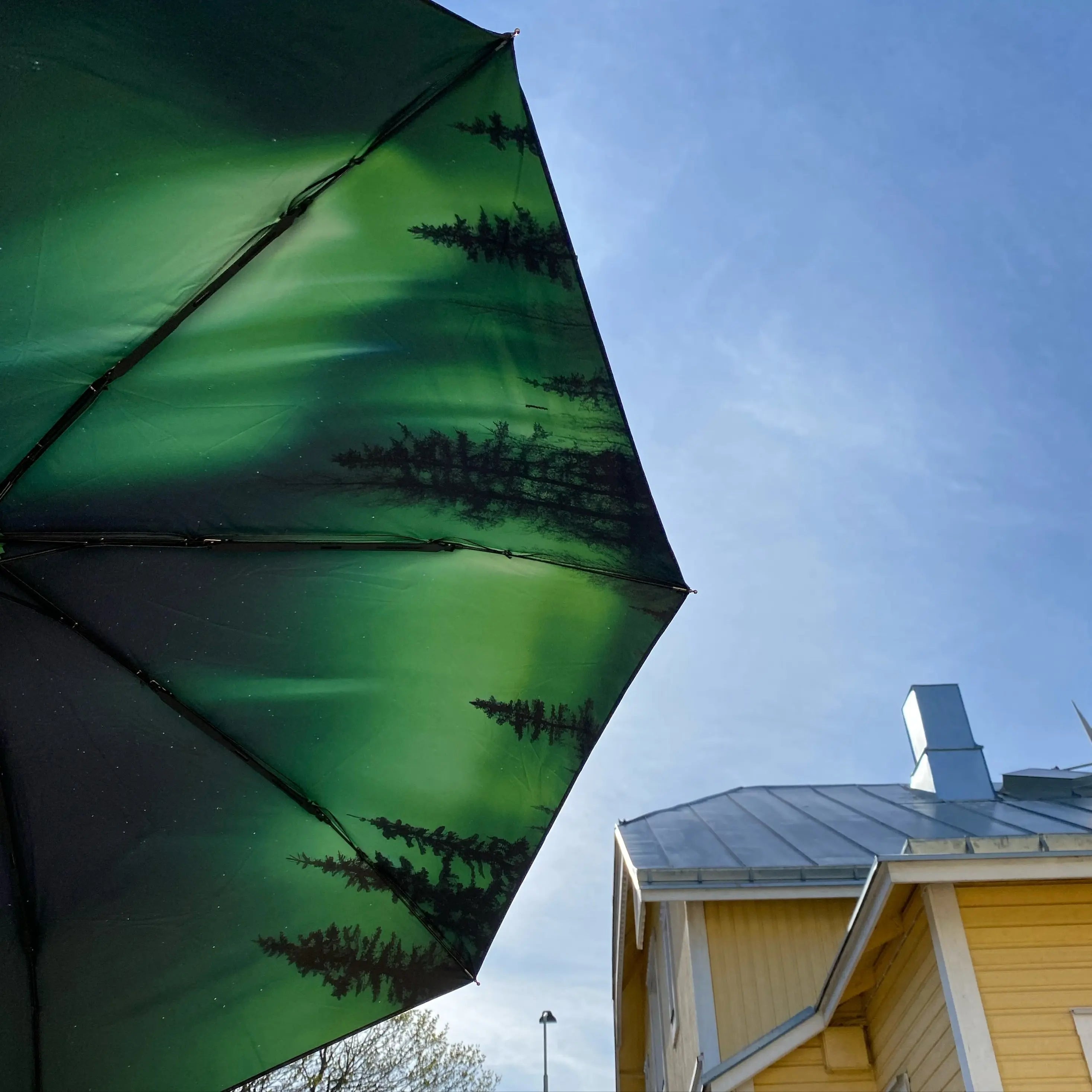 Norrsken Umbrella – Northern Lights Elegance & Protection.
